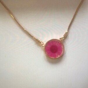 Zara Pink and Gold Pendant Necklace